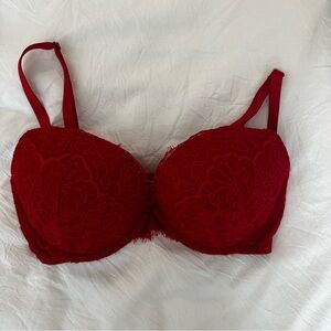 Victorias secret 32dd red lace push up bra dream angels